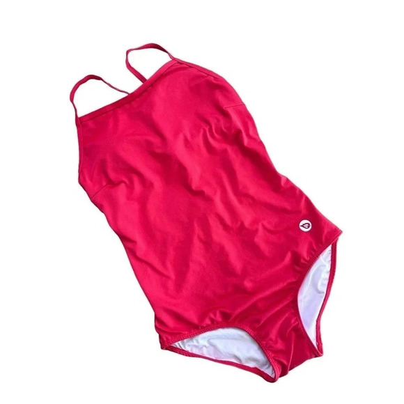 Baleaf Women's Red Adjustable Strap Open Back One Piece Swimsuit Size 34 - Picture 1 of 5